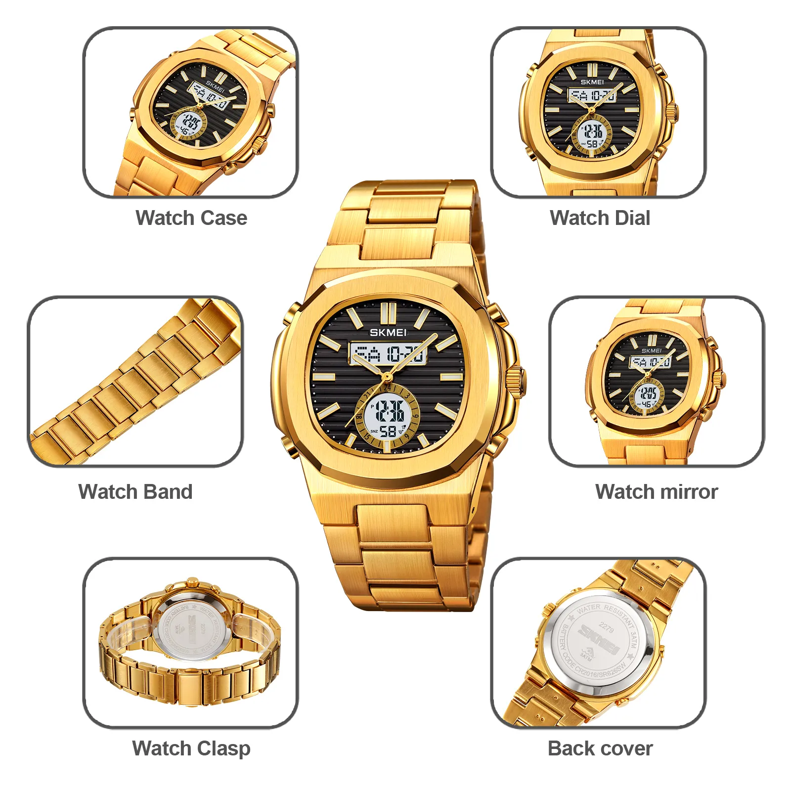 SKMEI 2279 Analog Digital Dual Time Watch — view 9 of 12