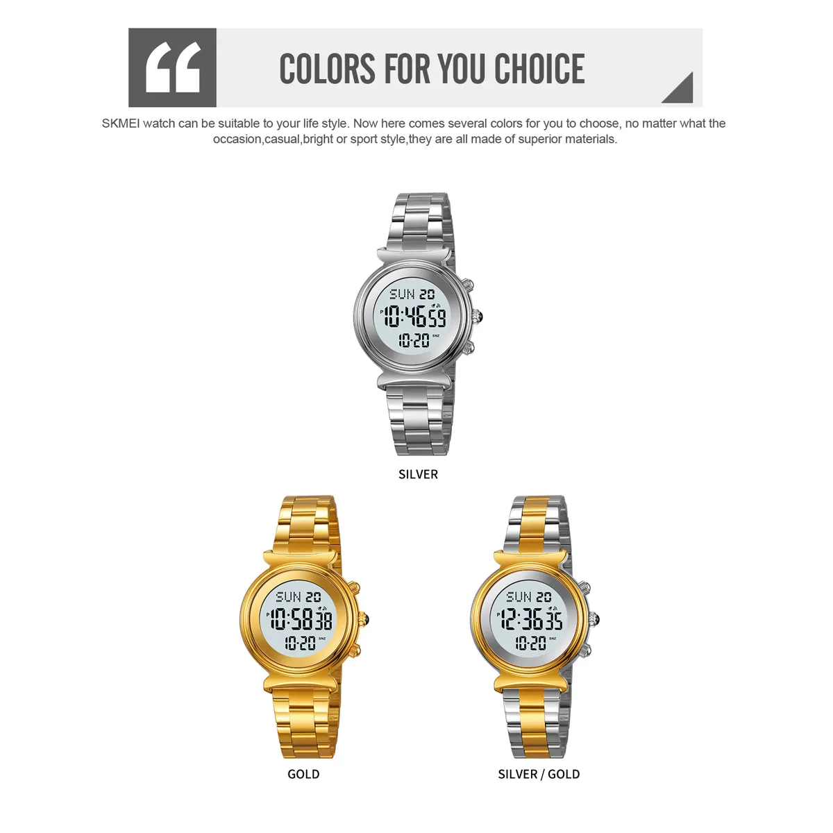 SKMEI 2408 Digital Azan Prayer Watch