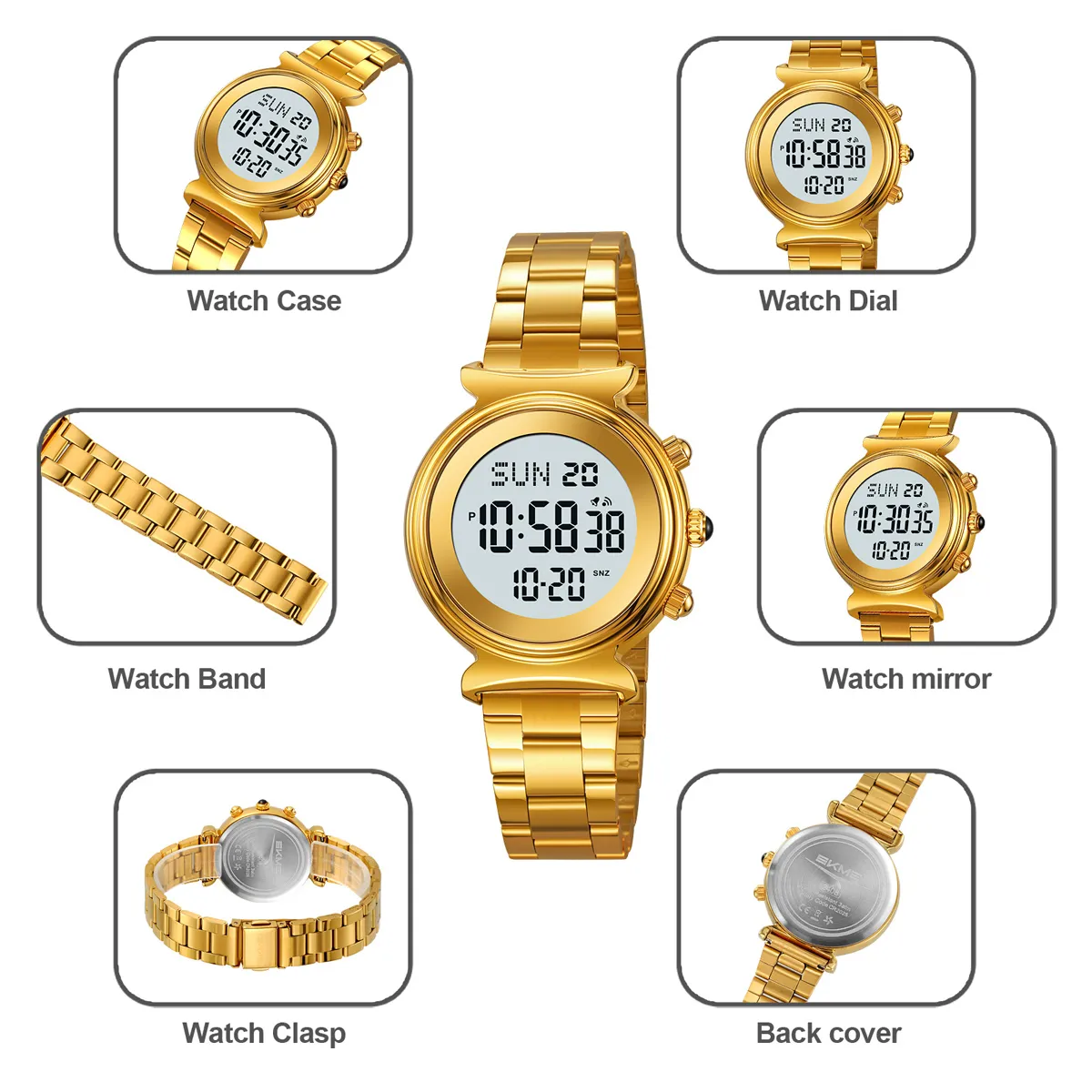 SKMEI 2408 Digital Azan Prayer Watch