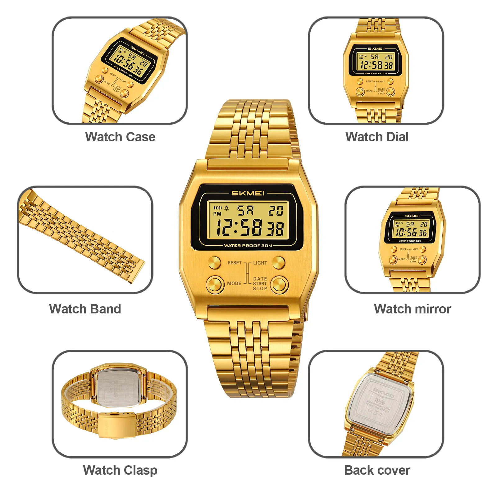 SKMEI 2460 Retro Digital Watch — view 4 of 8