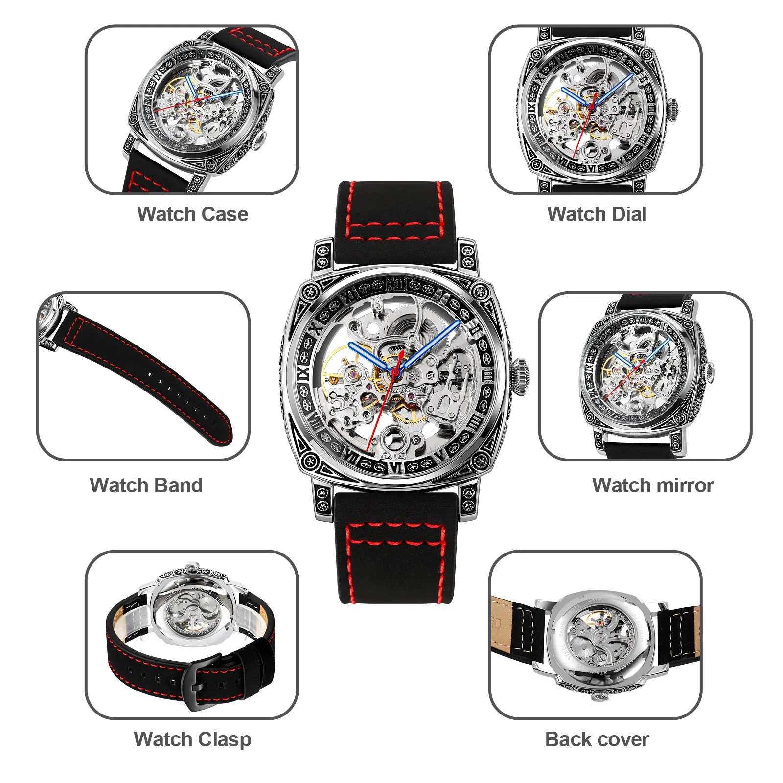 SKMEI 9271 Automatic Mechanical Skeleton Watch — view 4 of 9