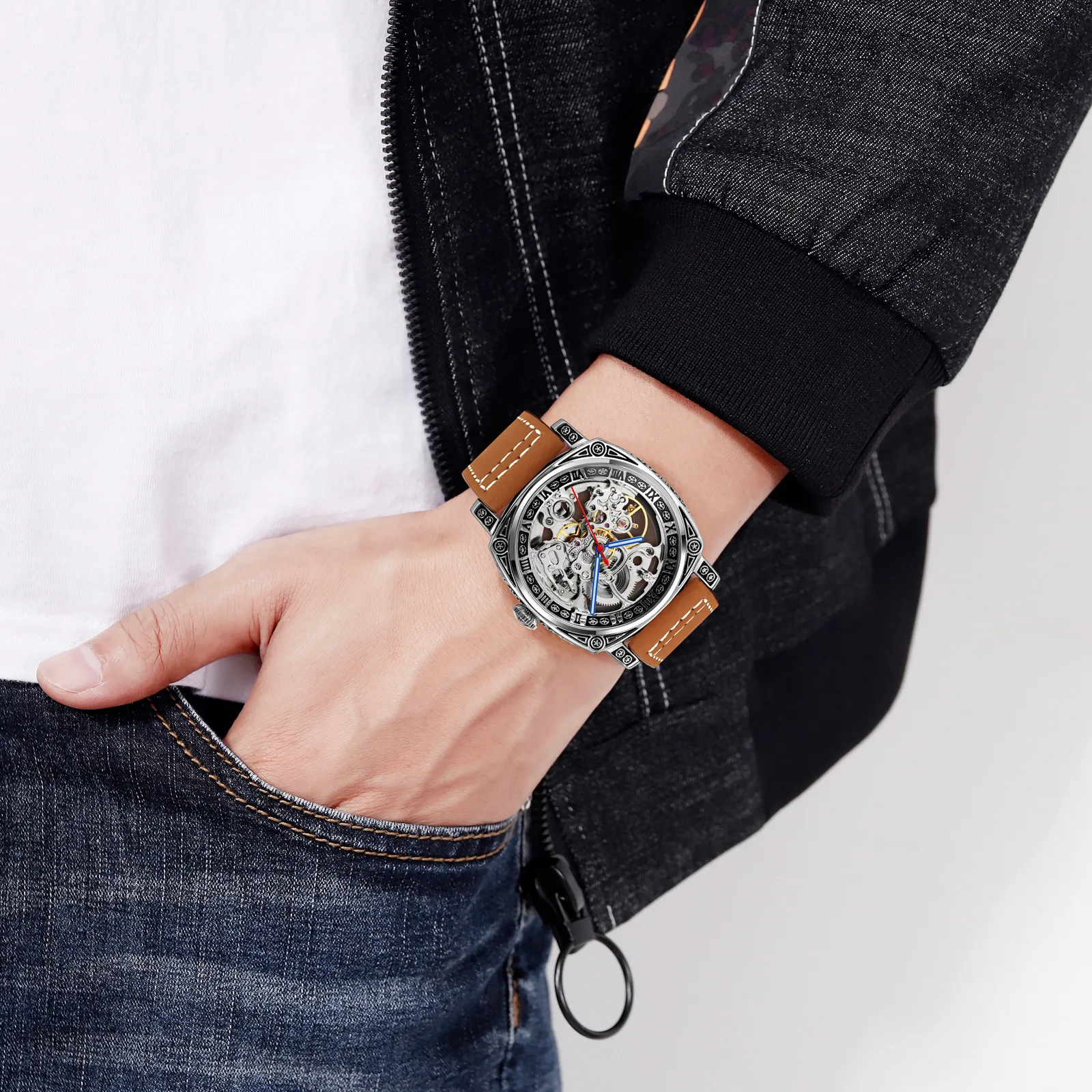 SKMEI 9271 Automatic Mechanical Skeleton Watch — view 8 of 9