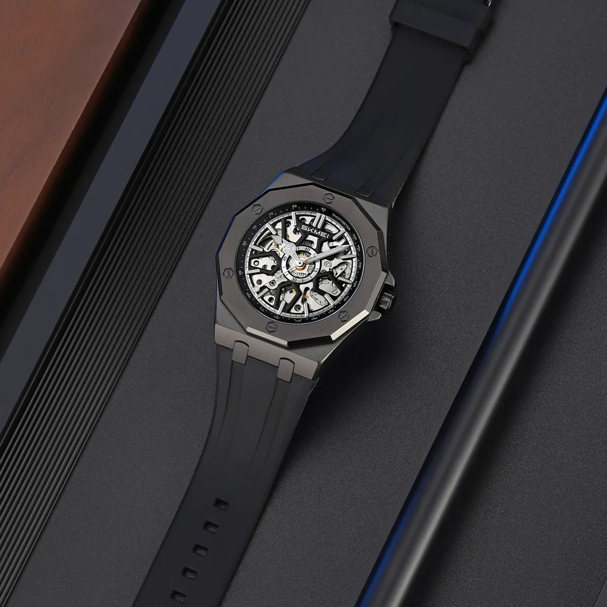 SKMEI M036 Automatic Mechanical Skeleton Watch