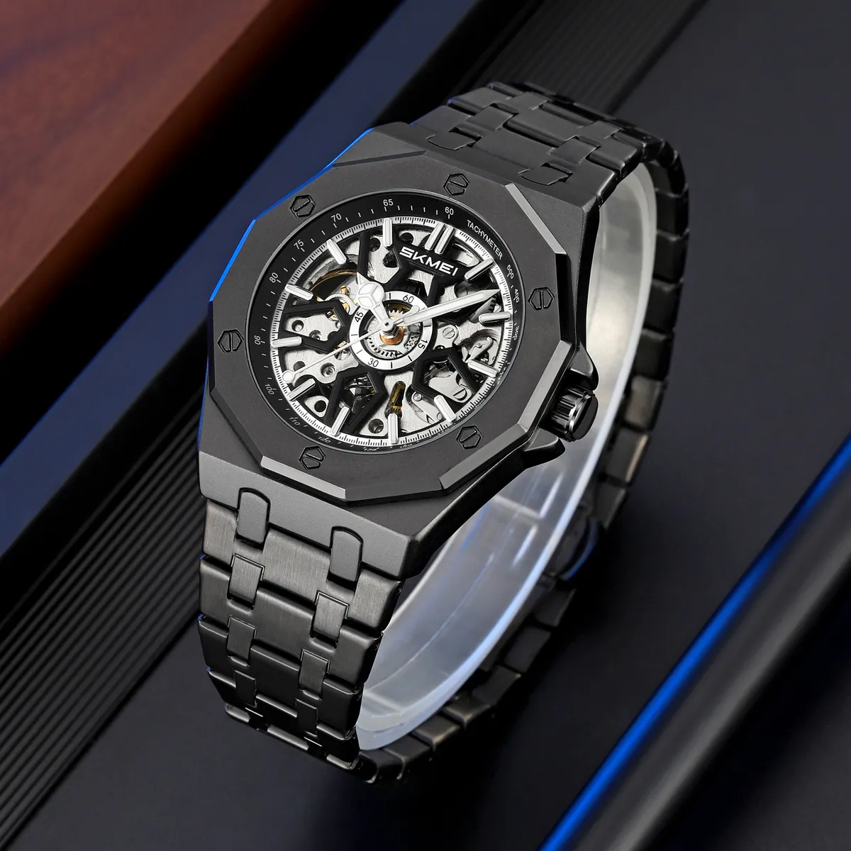 SKMEI M036 Automatic Mechanical Skeleton Watch