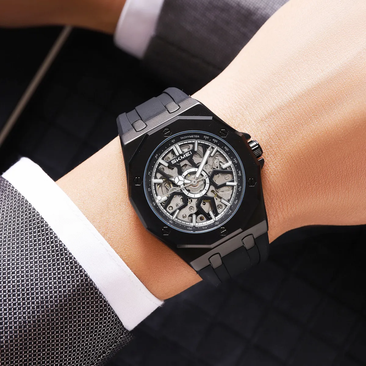 SKMEI M036 Automatic Mechanical Skeleton Watch