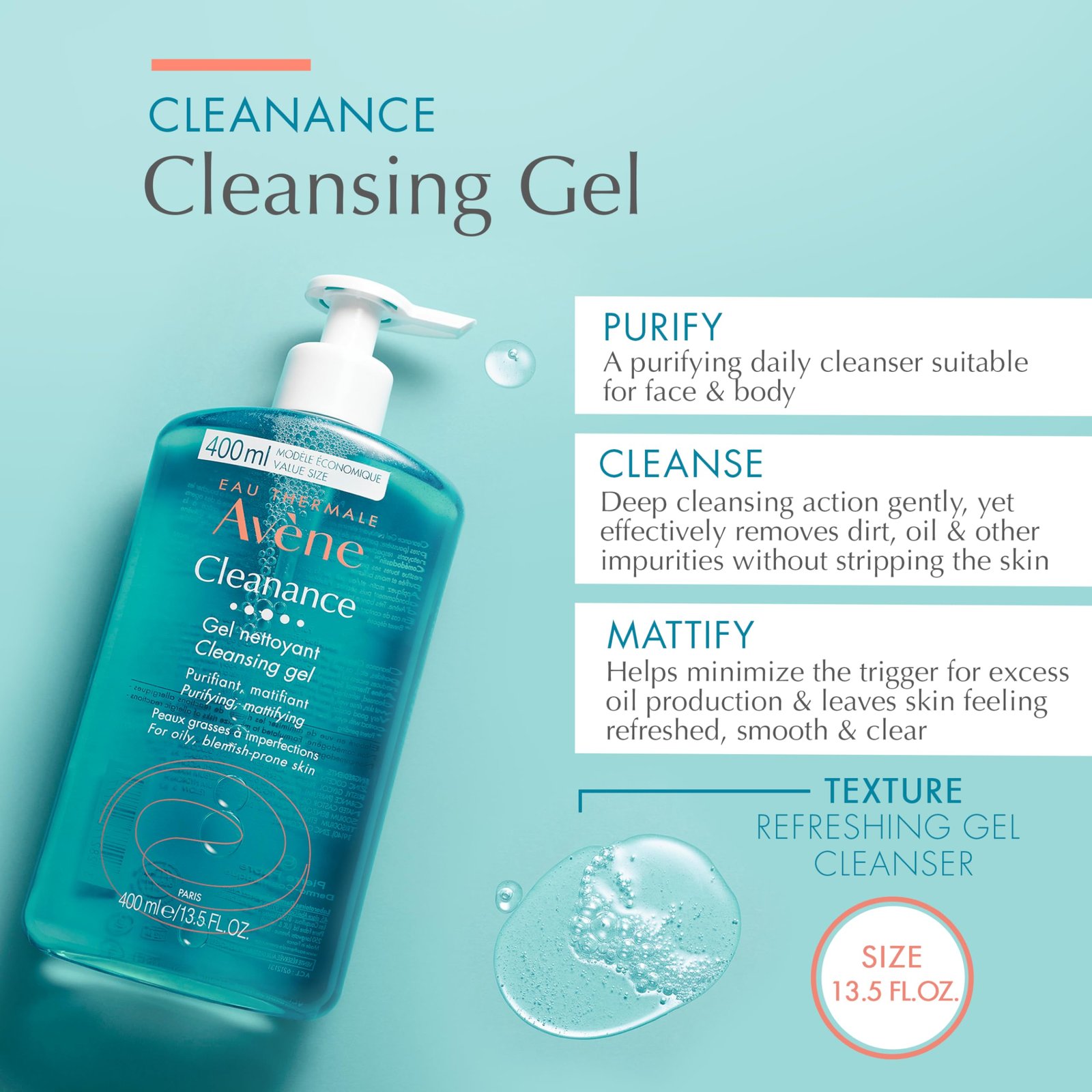 Avene Cleanance Cleansing Gel 400ml — view 3 of 6