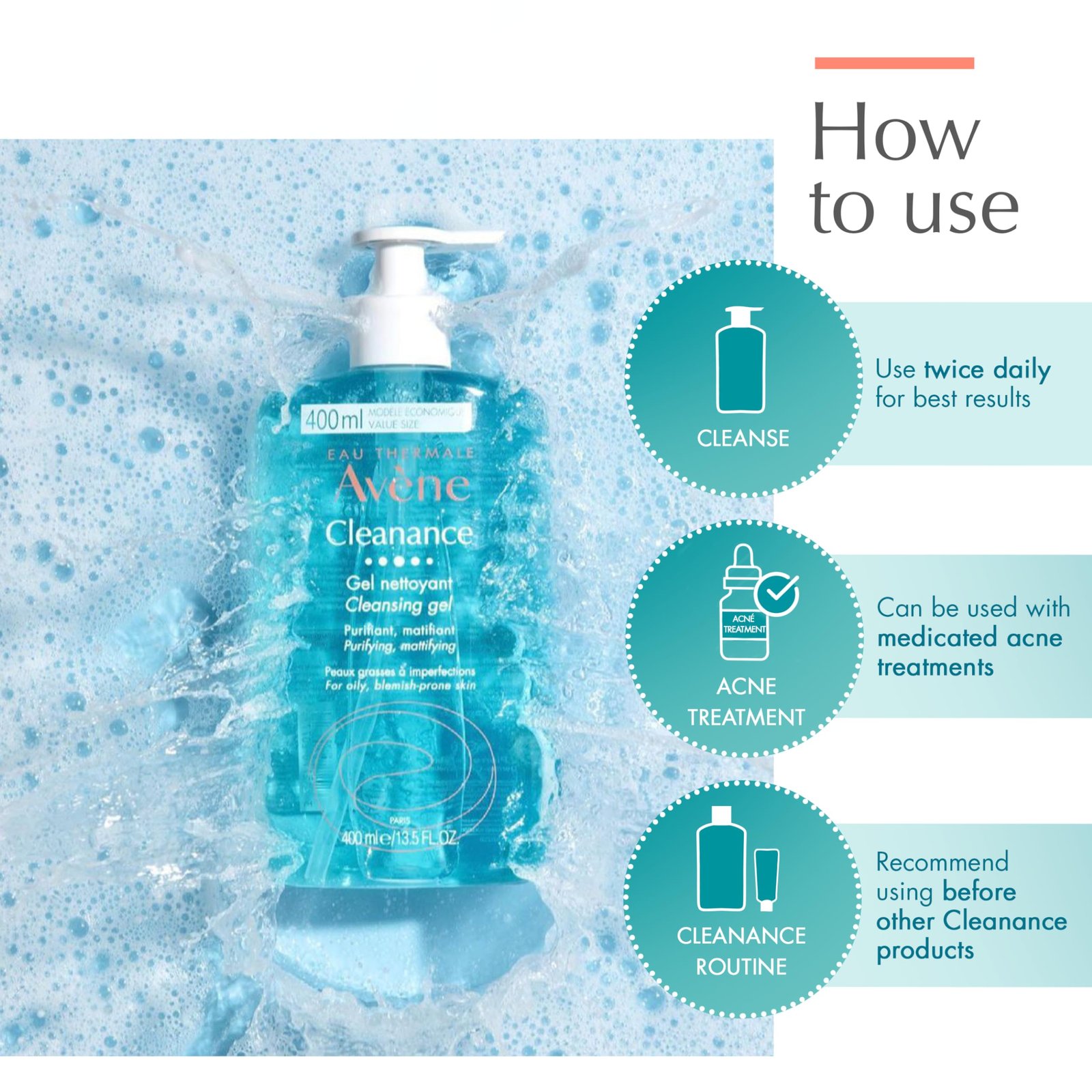 Avene Cleanance Cleansing Gel 400ml — view 5 of 6