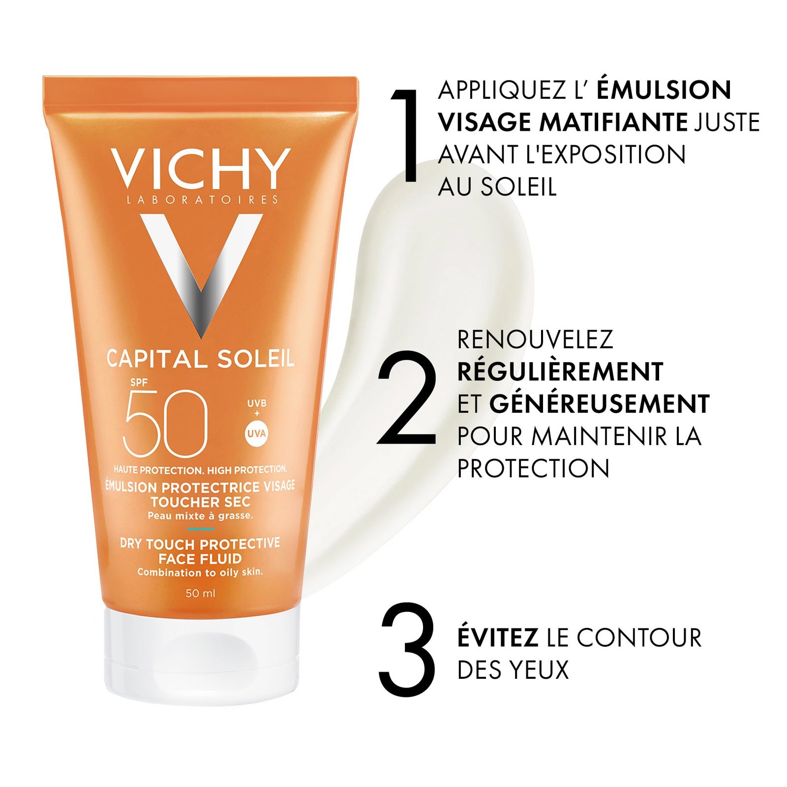 Vichy Capital Soleil Dry Touch Face Fluid SPF50 50ml — view 3 of 6