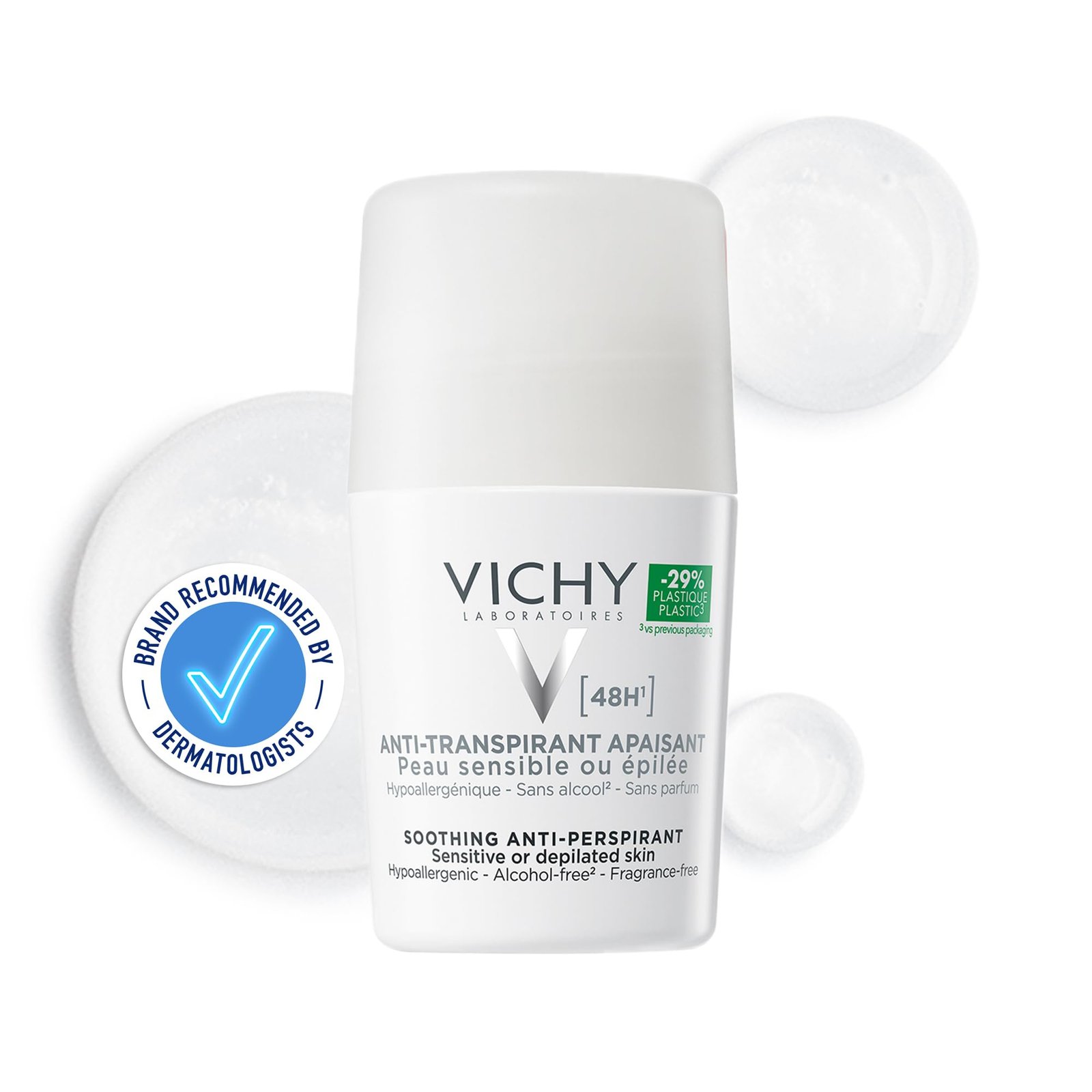 Vichy 48H Soothing Anti-Perspirant Roll-On for Sensitive Skin 50 مل — view 2 of 6