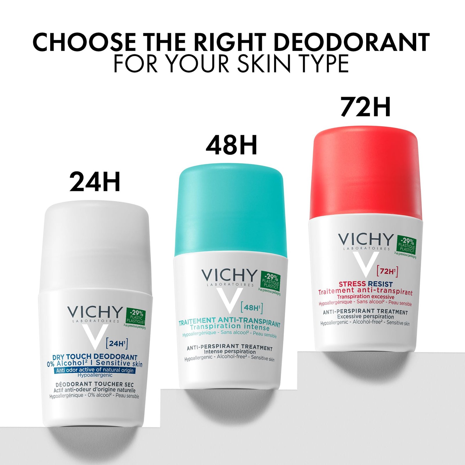 Vichy 48H Soothing Anti-Perspirant Roll-On for Sensitive Skin 50 مل — view 6 of 6